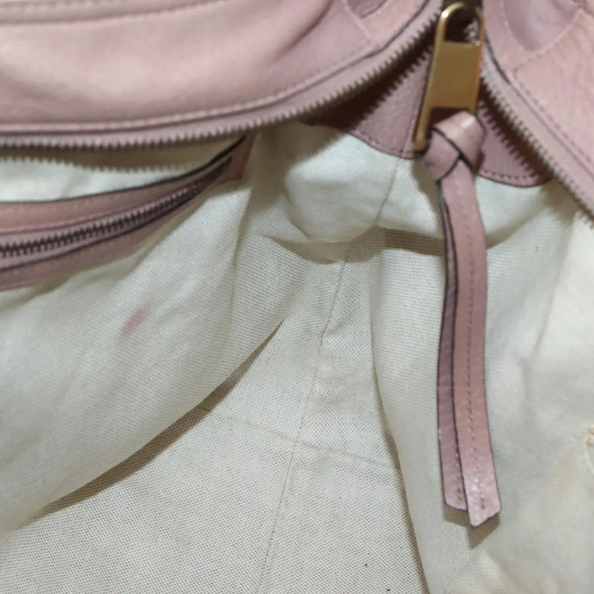 Gucci Vintage Interlocking G Canvas and Leather, Beige, Canvas, Handbag