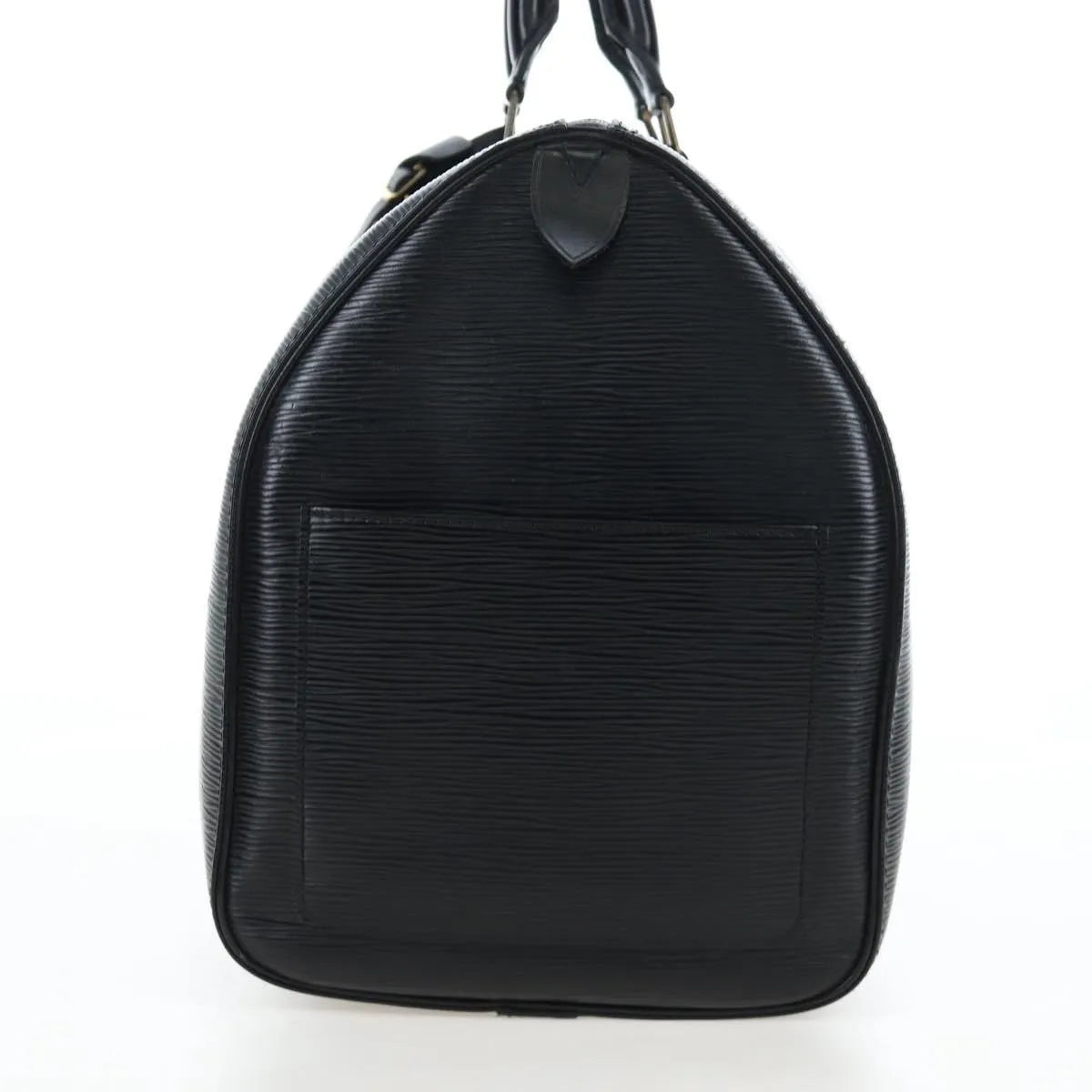 Louis Vuitton Keepall Epi, Black, Leather, Travel Bag