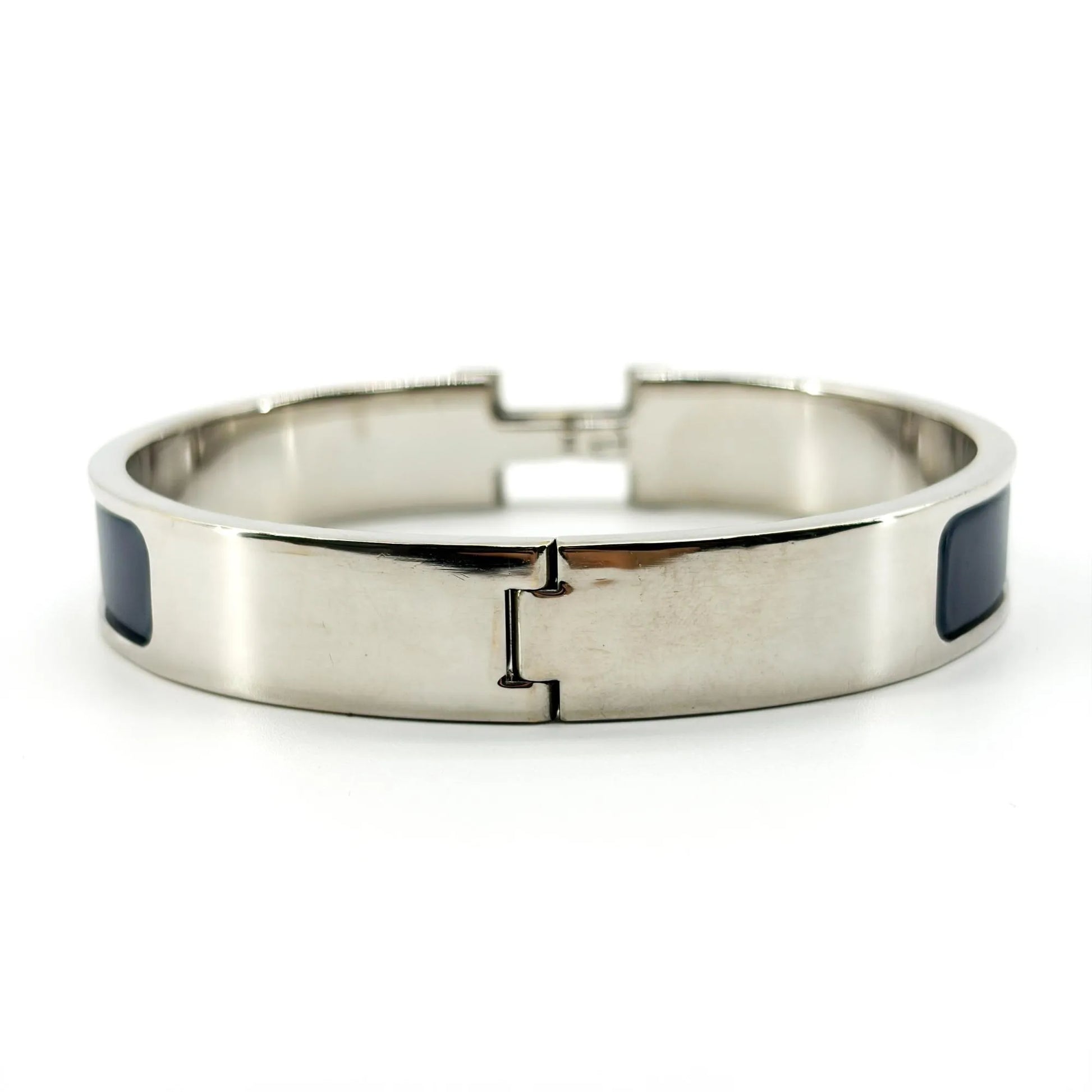 Hermes Clic H Enamel, Navy, Metal, Bracelet