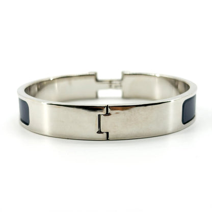 Hermes Clic H Enamel, Navy, Metal, Bracelet
