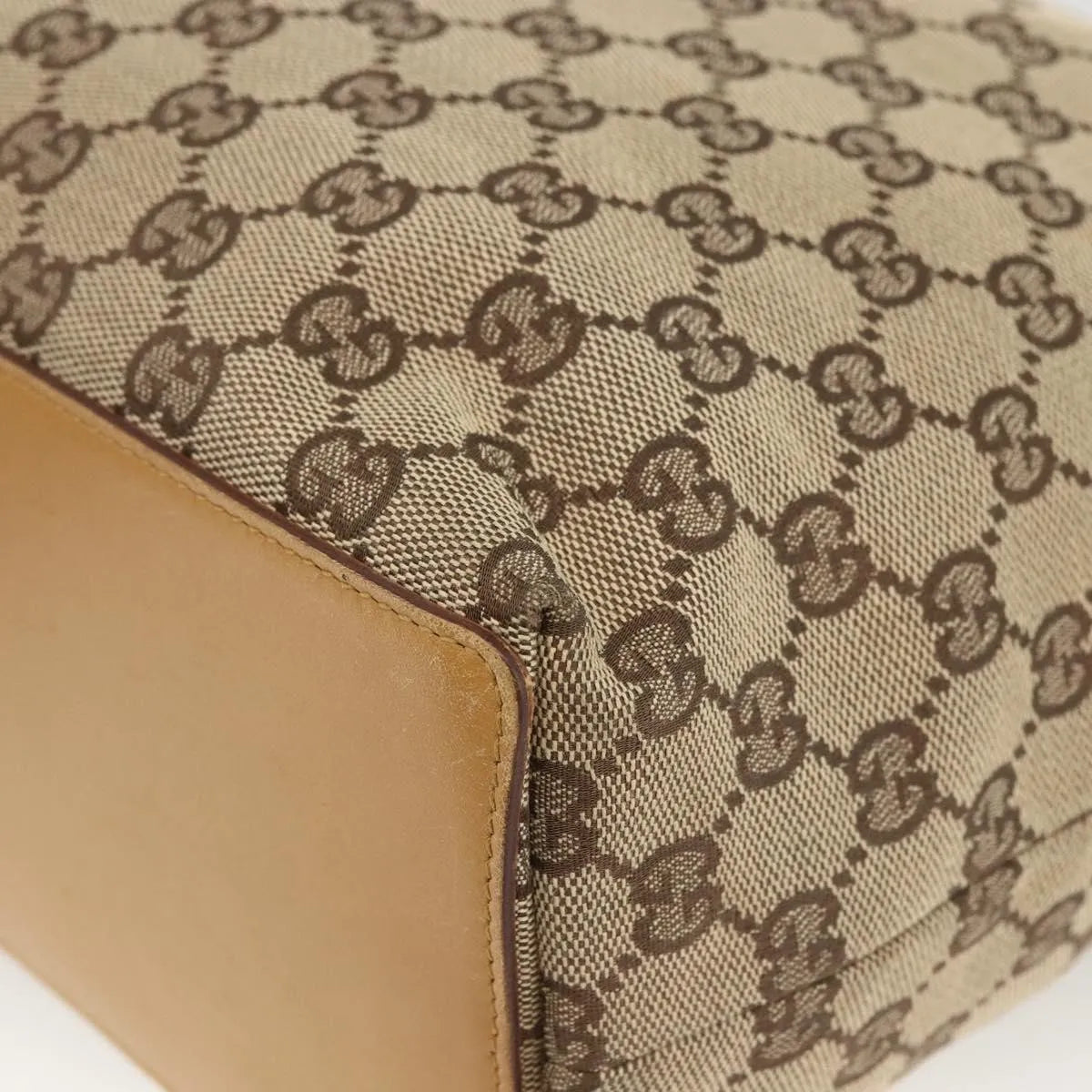 Gucci Vintage Bucket Shopping Tote GG Canvas, Beige, Canvas, Tote Bag