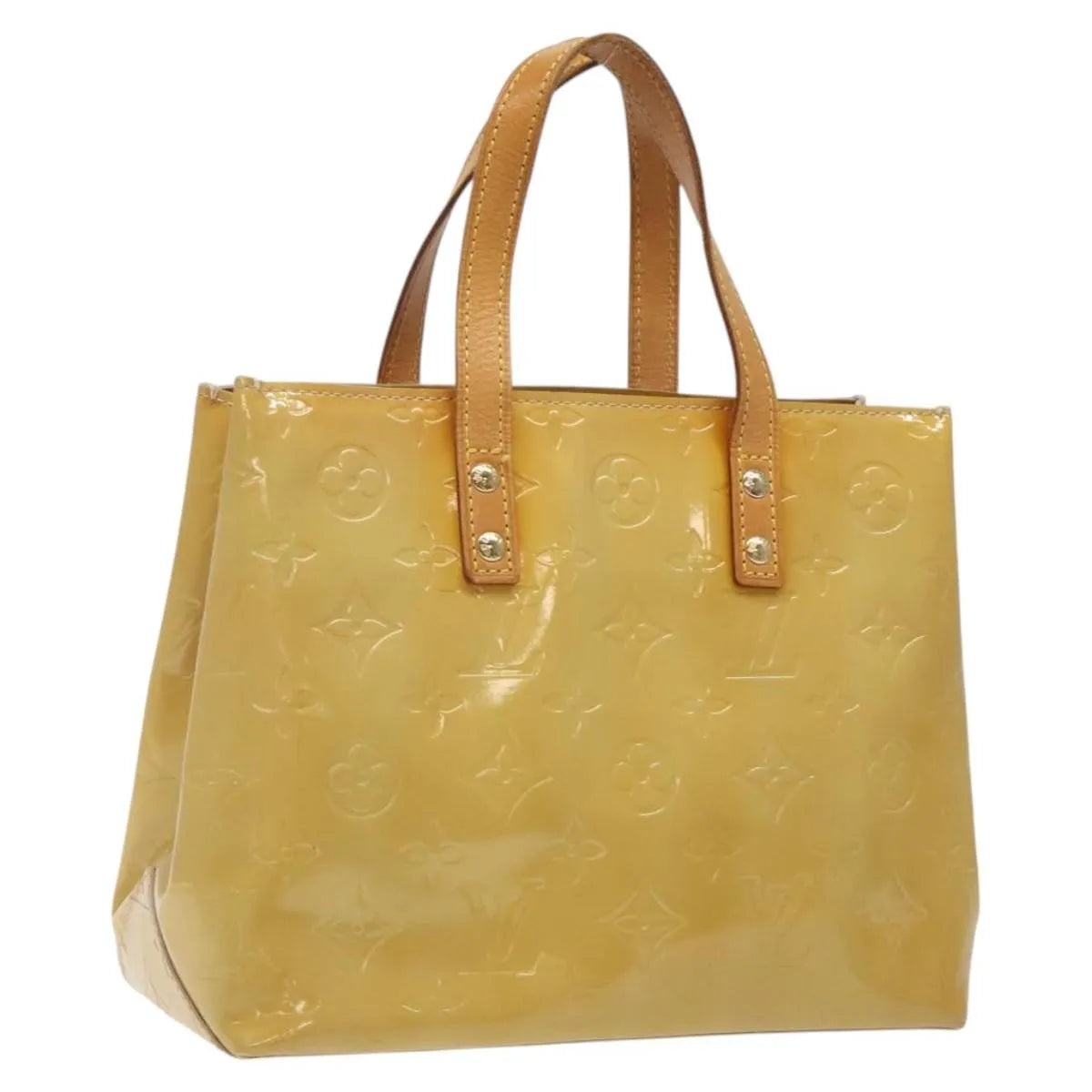 Louis Vuitton Reade Monogram Vernis, Beige, Patent Leather, Handbag