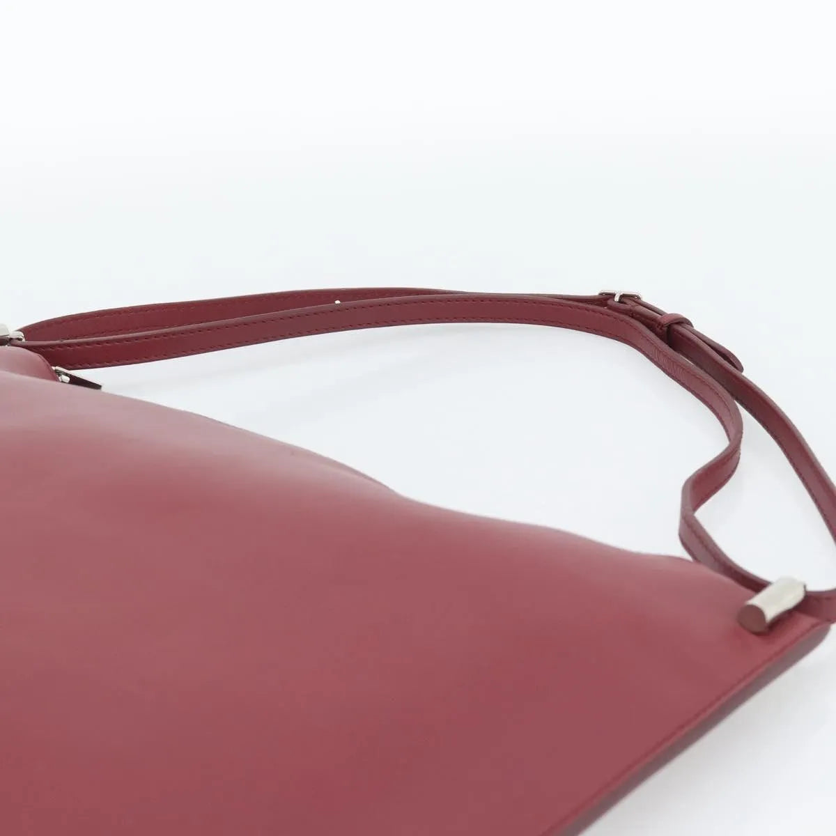 Celine Fortune Cookie Convertible Leather, Burgundy, Leather, Shoulder Bag