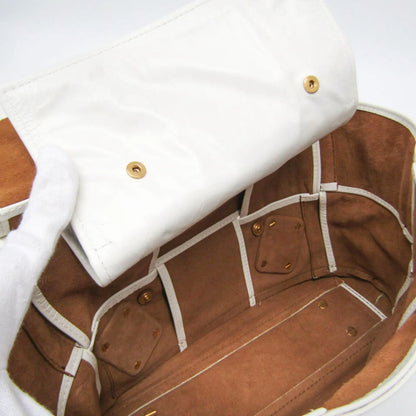 Bottega Veneta Arco Maxi Intrecciato Leather, White, Leather, Handbag