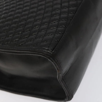 Bally Vintage Quilted Leather, Black, Leather, Handbag