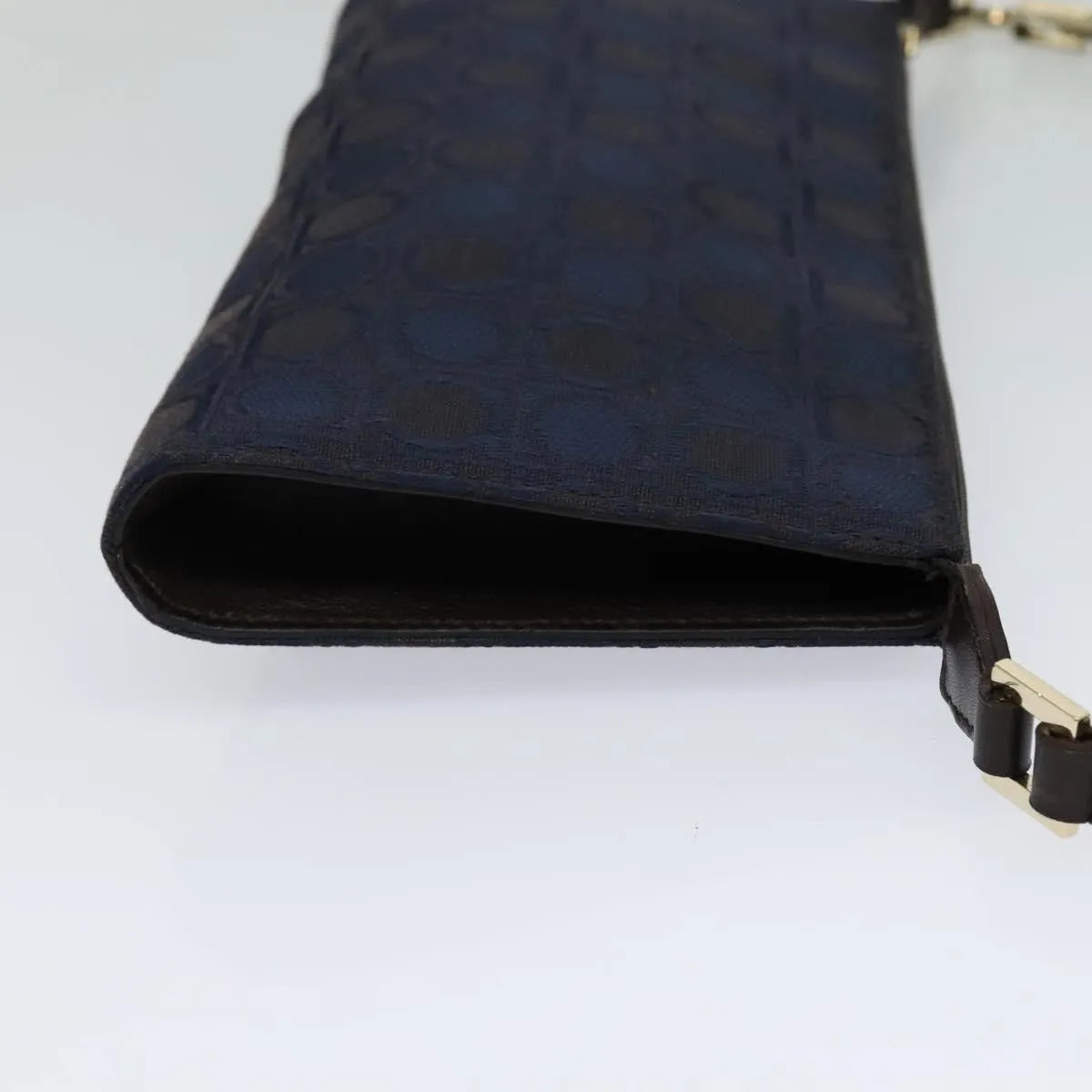 Salvatore Ferragamo Gancini Canvas, Navy, Canvas, Handbag