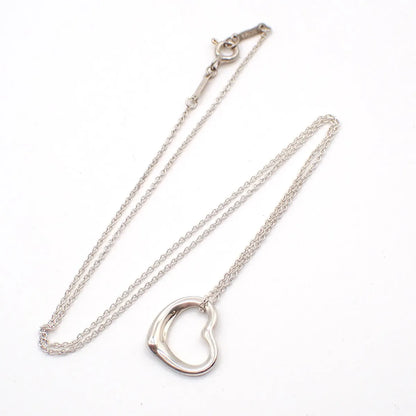 Tiffany & Co. Elsa Peretti Open Heart Pendant Sterling Silver, Silver, Silver, Necklace