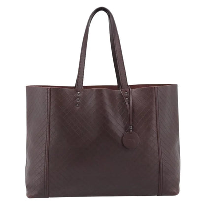 Bottega Veneta Intrecciomirage Tote Leather, Brown, Leather, Tote Bag