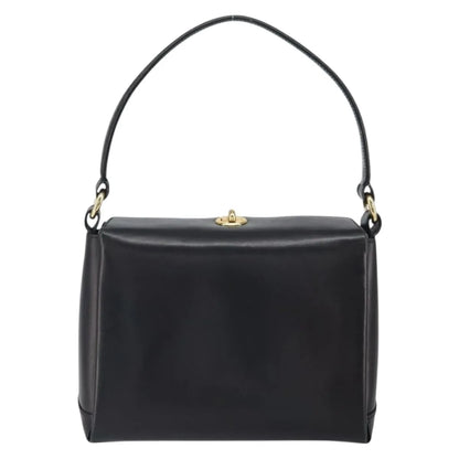 Gucci Vintage Convertible Box Leather, Black, Leather, Handbag