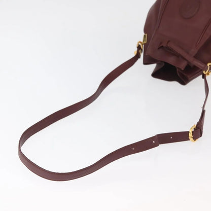 cartier Must de cartier Leather, Burgundy, Leather, Shoulder Bag