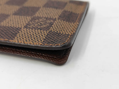 Louis Vuitton Slender Damier, Brown, Canvas, Wallet