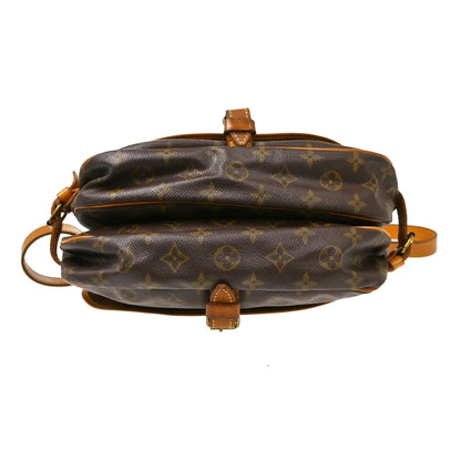 Louis Vuitton Saumur Canvas, Brown, Canvas, Shoulder Bag