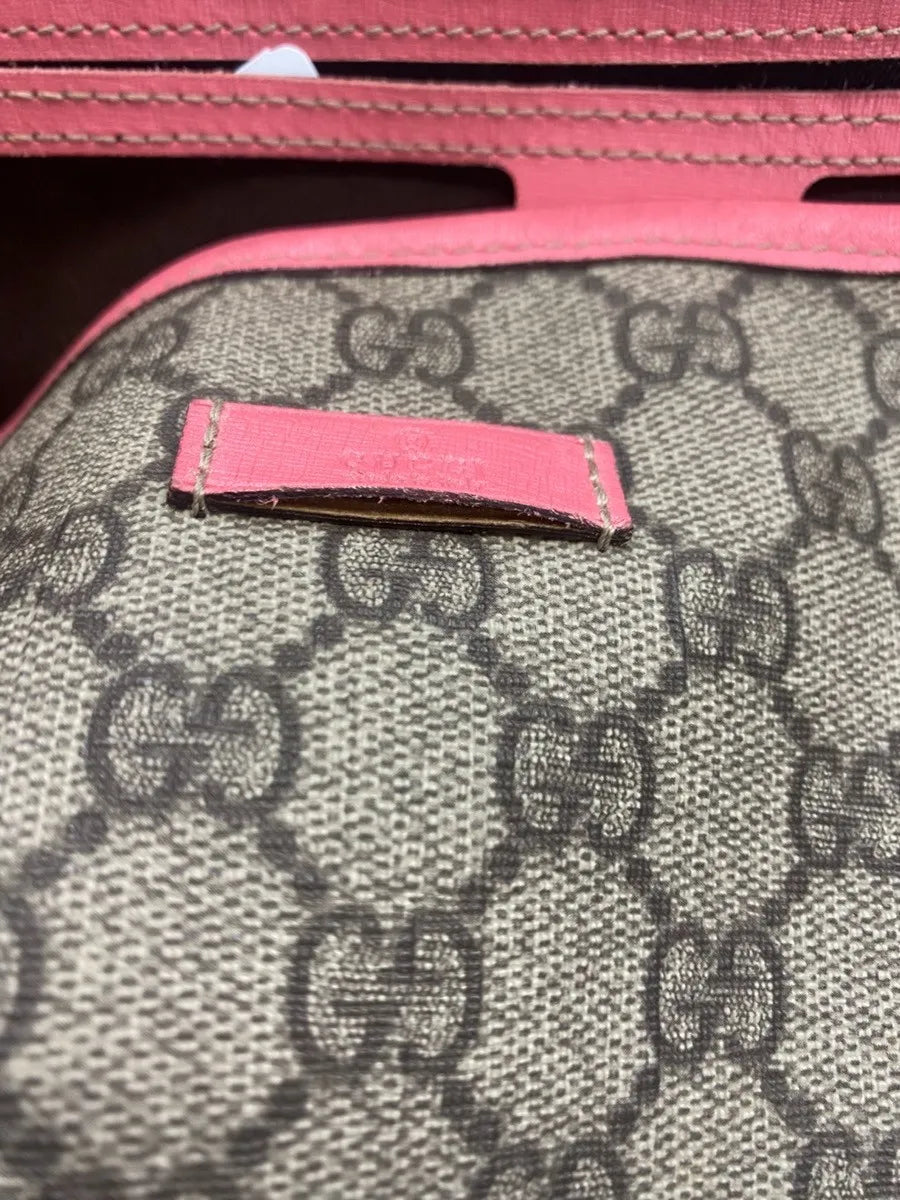 Gucci Joy Tote GG Coated Canvas with Leather, Brown, Leather, Tote Bag