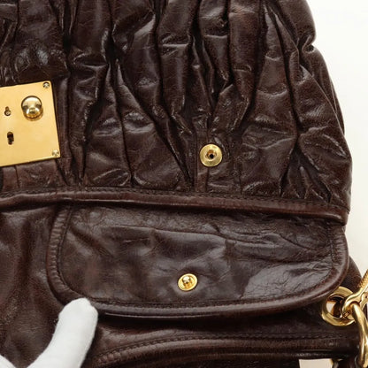 Miu Miu Coffer Convertible Hobo Matelasse Leather, Brown, Leather, Handbag
