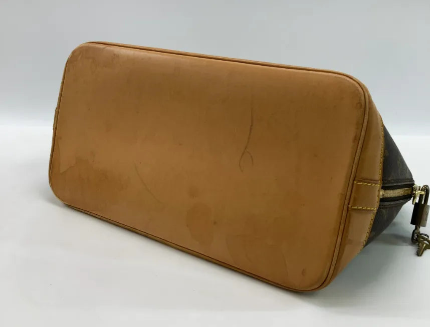 Louis Vuitton Alma Monogram Canvas, Brown, Canvas, Handbag