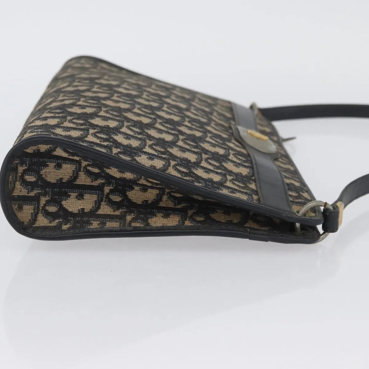 Christian Dior Vintage Trotter Canvas, Navy, Canvas, Shoulder Bag