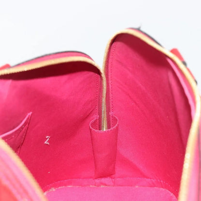 Louis Vuitton Alma Monogram Vernis, Red, Patent Leather, Handbag