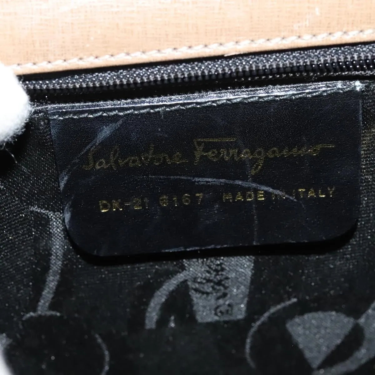 Salvatore Ferragamo Gancini Leather, Brown, Leather, Handbag
