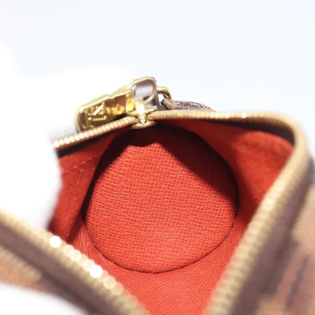 Louis Vuitton Papillon Pochette Damier, Brown, Canvas, Clutch