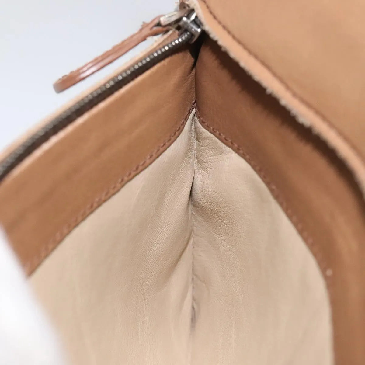 Bottega Veneta Vintage Front Pocket Waist Leather, Brown, Leather, Clutch