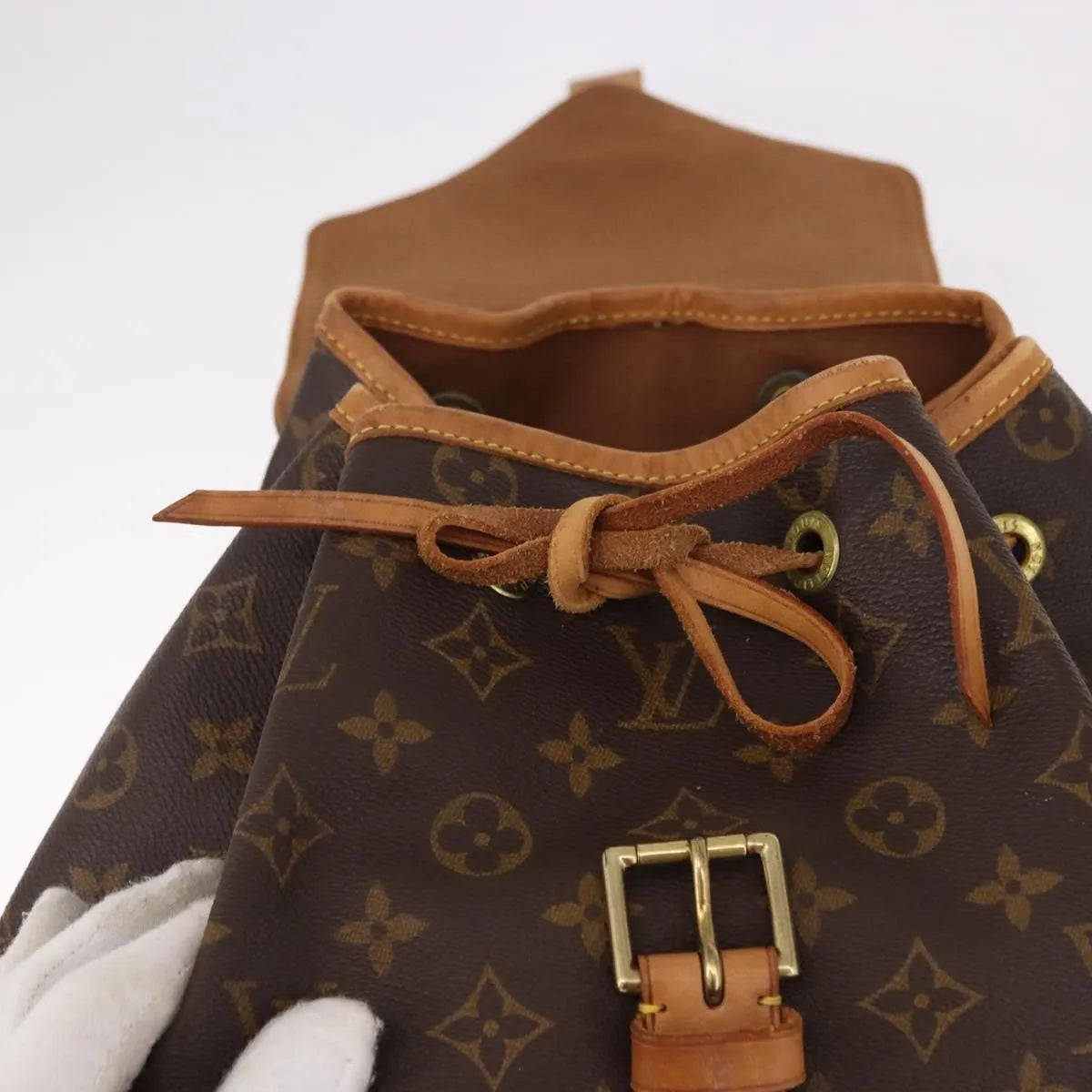 Louis Vuitton Montsouris Monogram, Brown, Canvas, Backpack