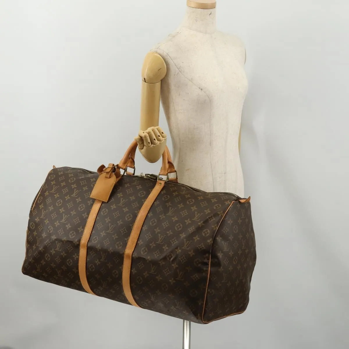 Louis Vuitton Keepall Monogram Canvas, Brown, Canvas, Travel Bag