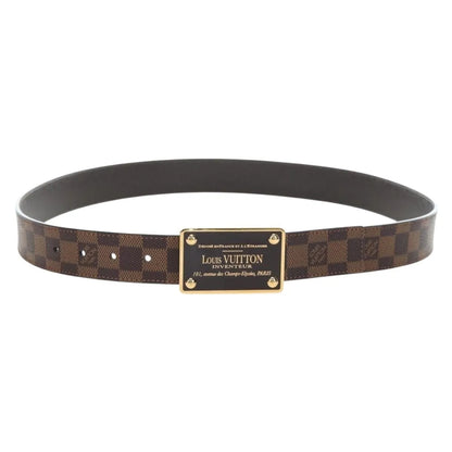 Louis Vuitton Inventeur Belt Damier Ebene, Brown, Canvas, Belt