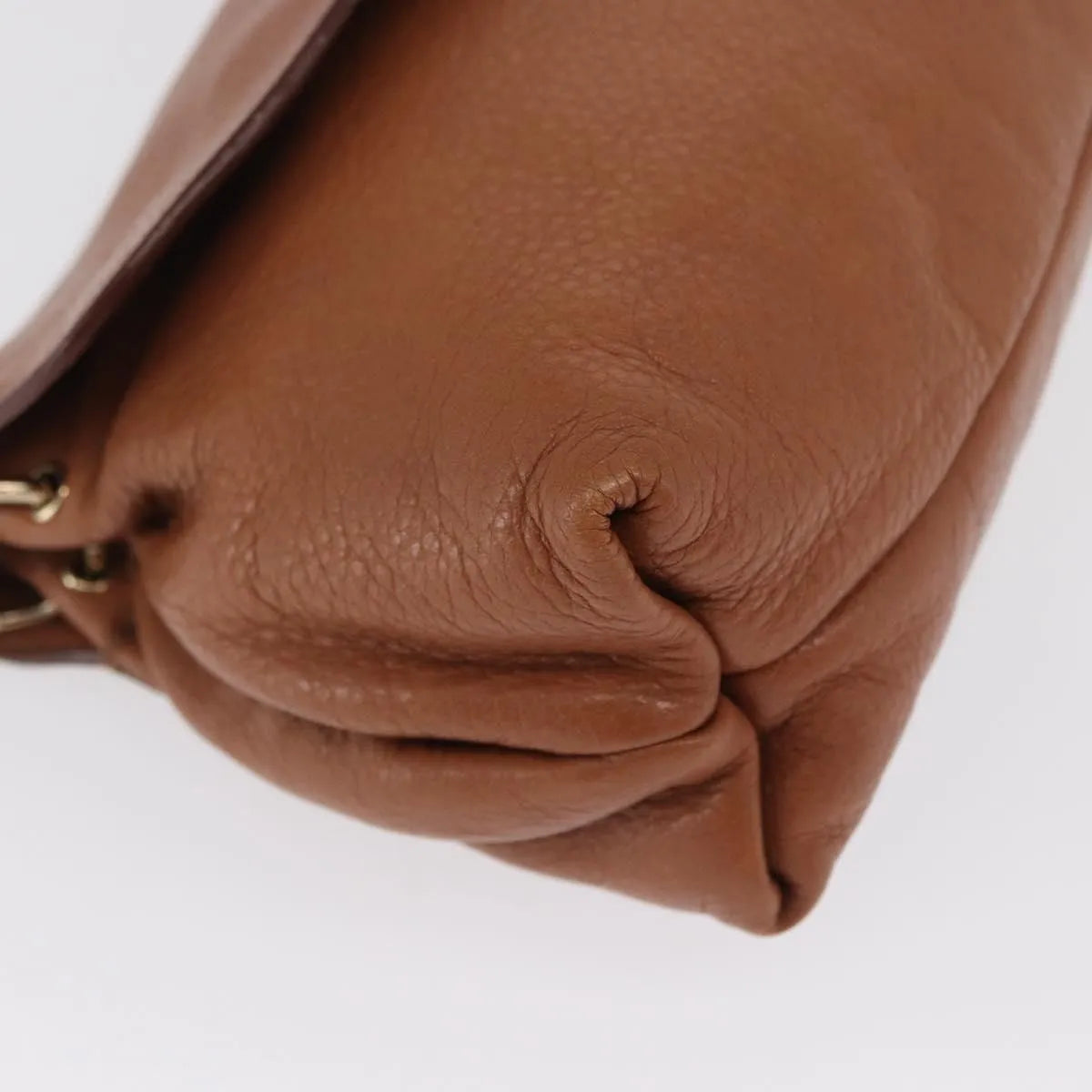 Chloe Lily Leather, Brown, Leather, Shoulder Bag