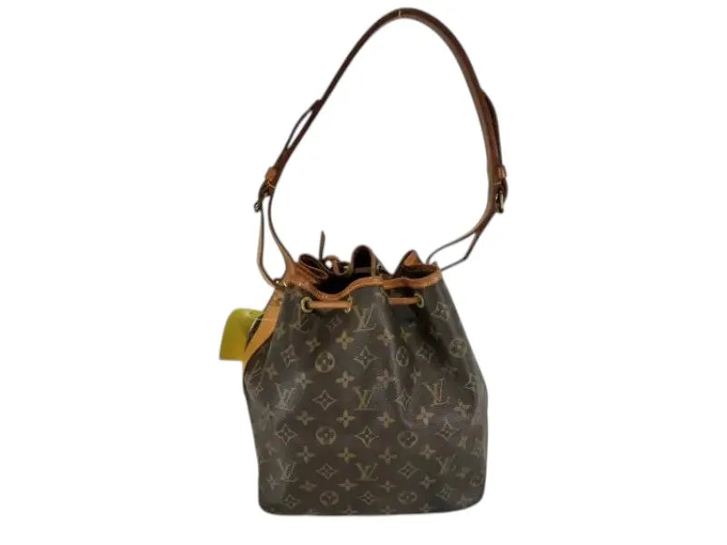 Louis Vuitton Petit Noe Monogram Canvas, Brown, Canvas, Shoulder Bag