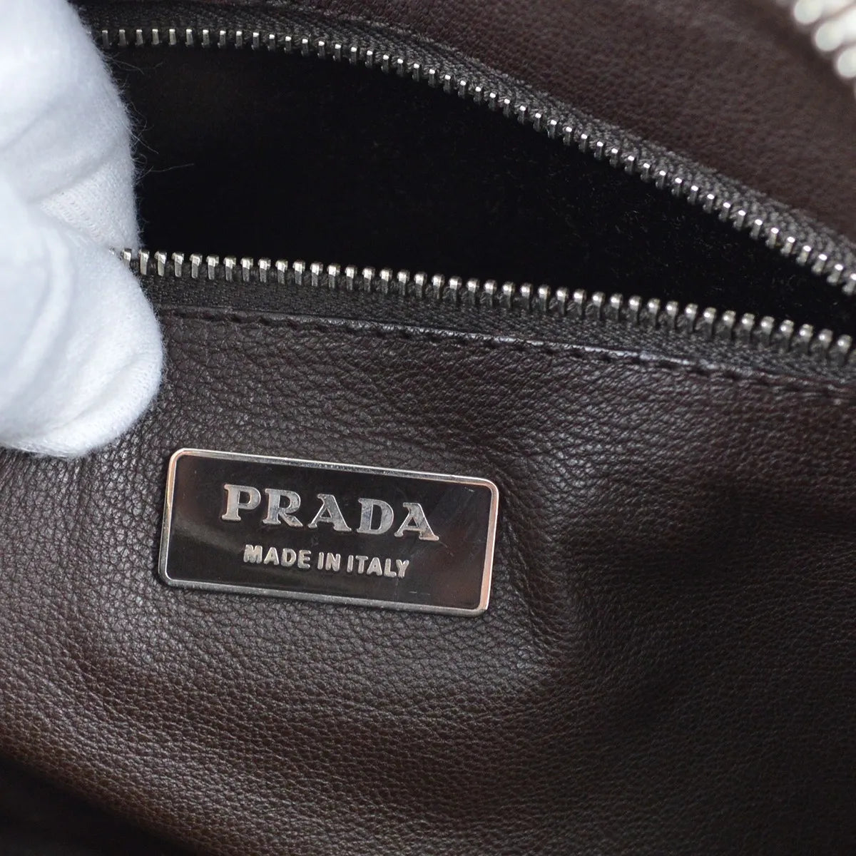 Prada Bauletto Saffiano Leather, Beige, Leather, Handbag