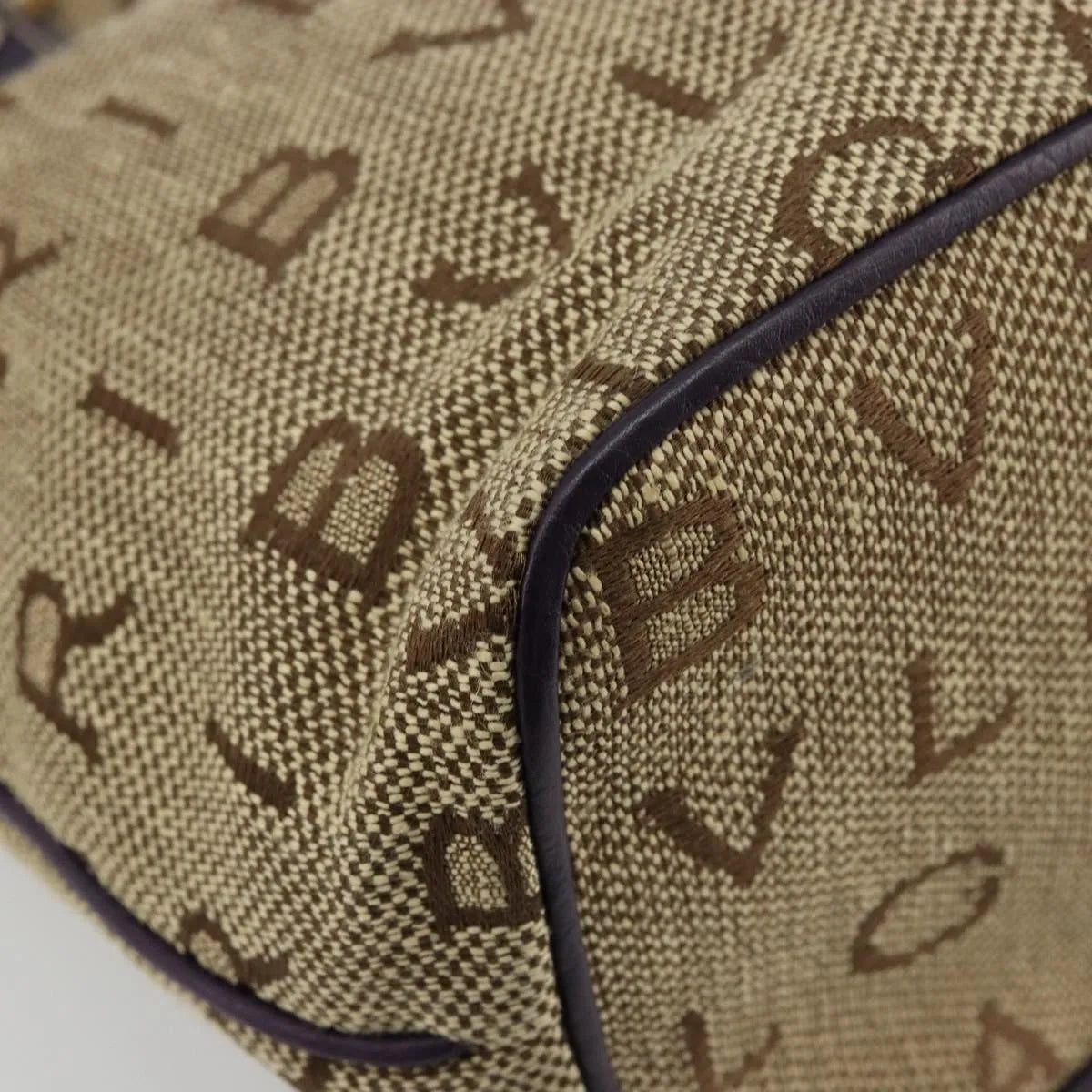 Bvlgari Logomania Canvas, Beige, Canvas, Tote Bag