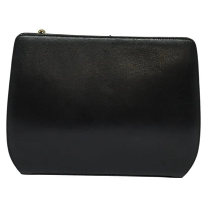 Salvatore Ferragamo Shoulder Leather, Black, Leather, Shoulder Bag