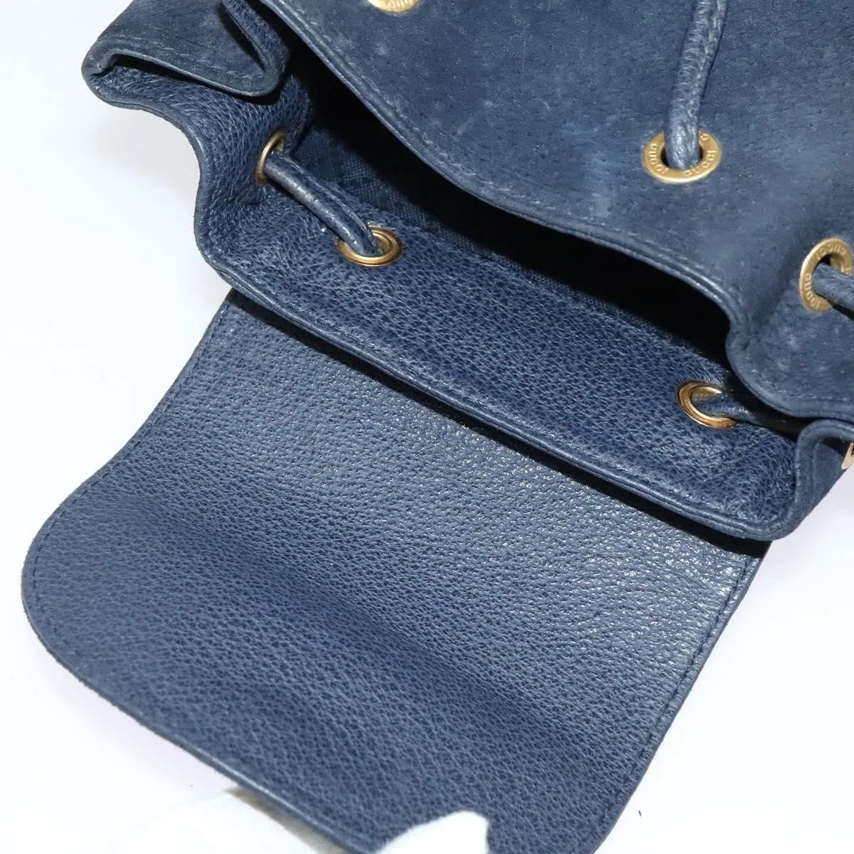 Gucci Gucci bamboo daim, Navy, Suede, Backpack
