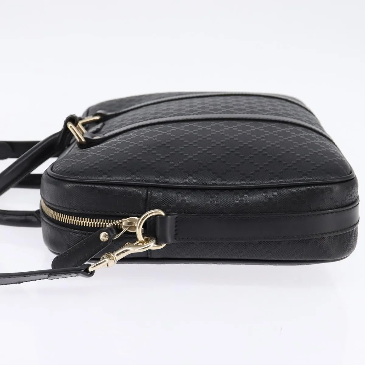 Gucci Bright Convertible Diamante Leather, Black, Leather, Briefcase