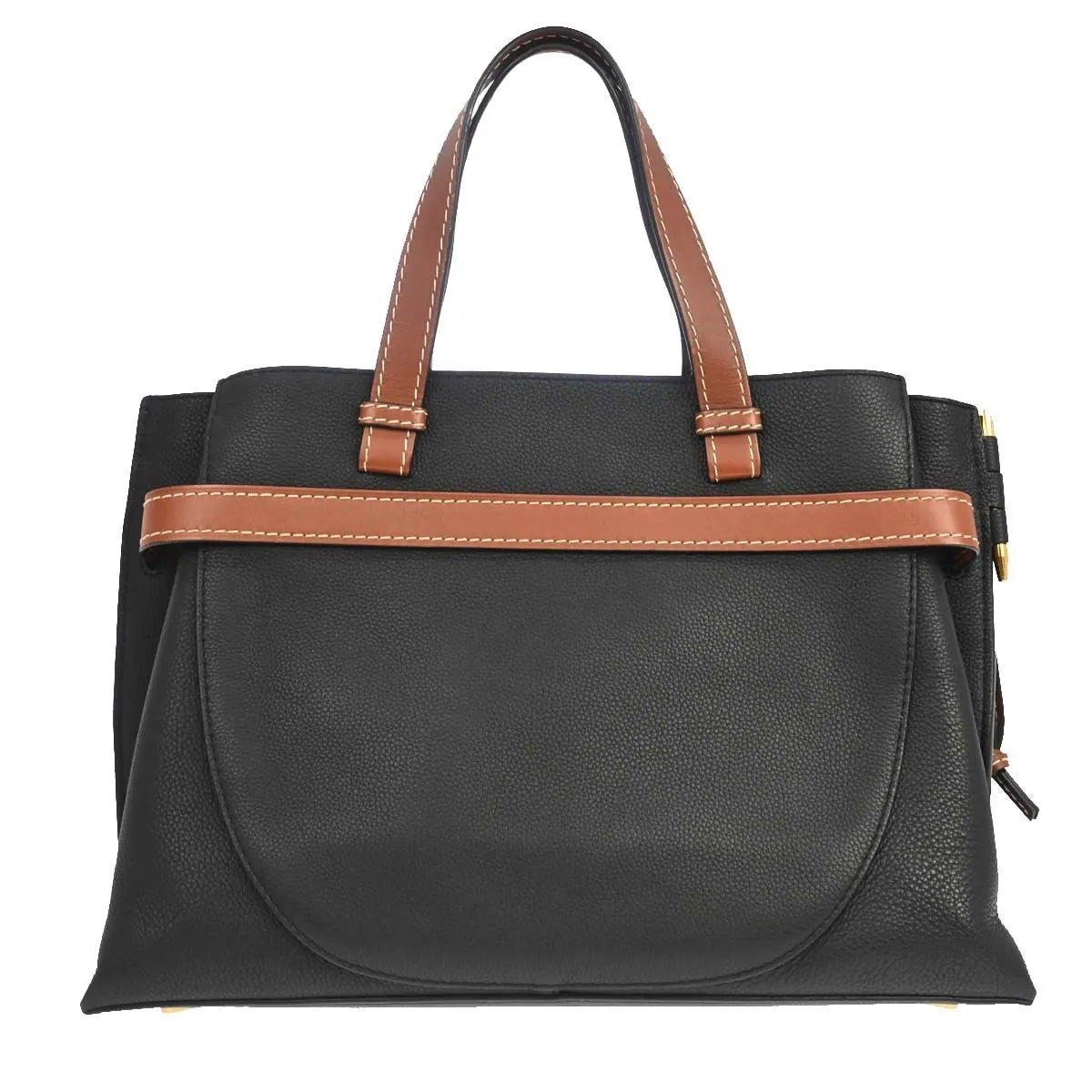 Loewe Gate Tote Leather, Black, Leather, Tote Bag