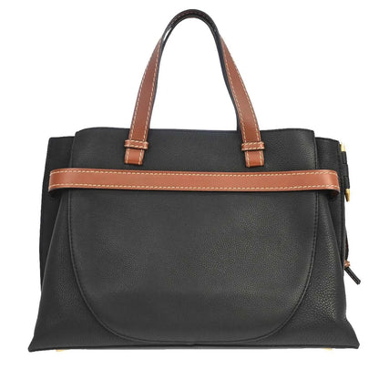 Loewe Gate Tote Leather, Black, Leather, Tote Bag