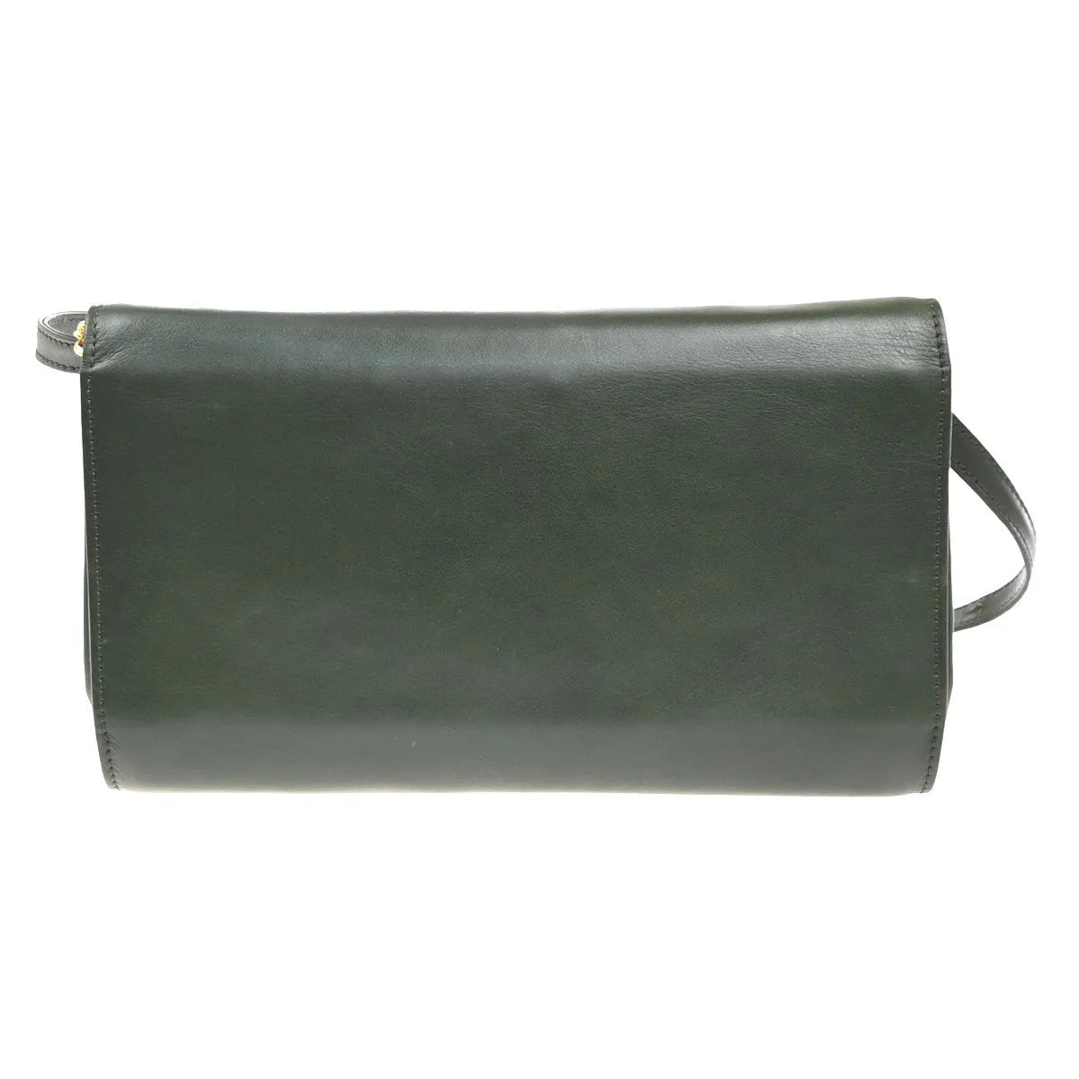 Celine Vintage Leather, Green, Leather, Shoulder Bag