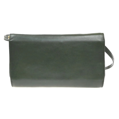 Celine Vintage Leather, Green, Leather, Shoulder Bag