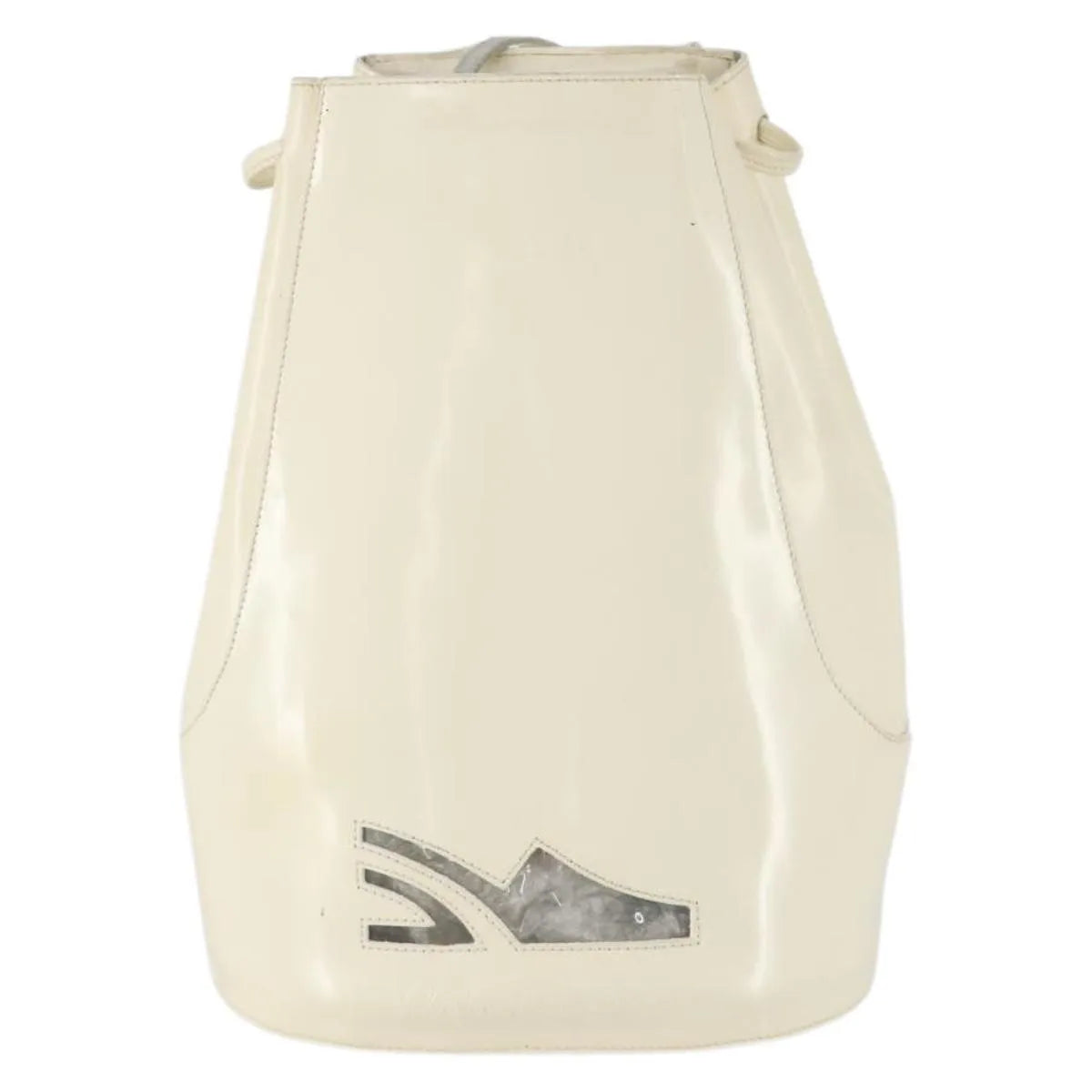Salvatore Ferragamo Vintage Patent Leather, White, Patent Leather, Backpack