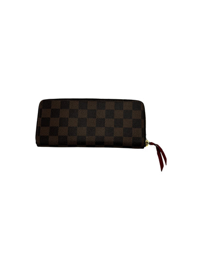 Louis Vuitton Clemence Damier Ébène, Brown, Canvas, Wallet