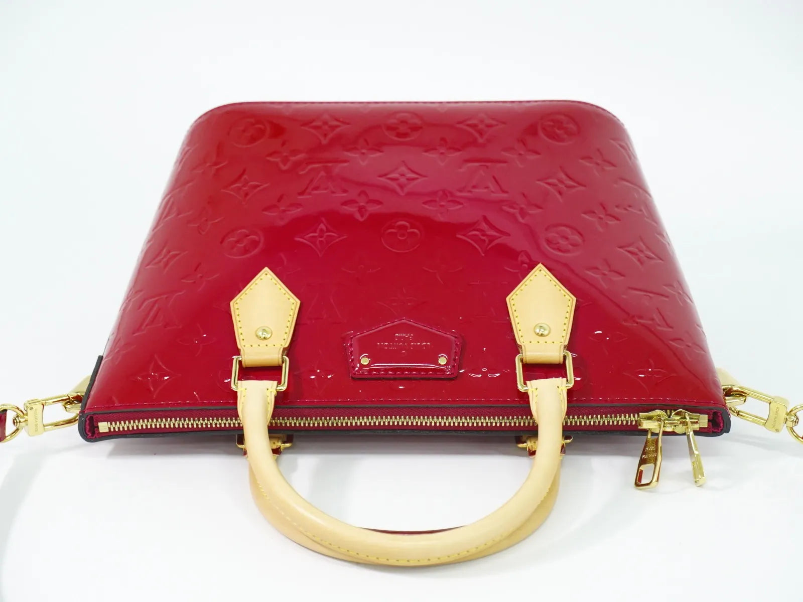 Louis Vuitton Montebello Monogram Vernis, Pink, Patent Leather, Handbag
