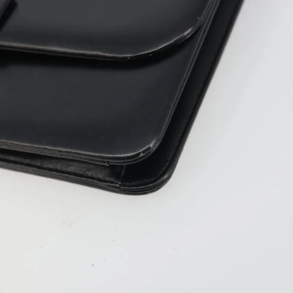 Christian Dior Vintage Clipper closure clutch with logo leather, Black, Leather, Crossbody Bag