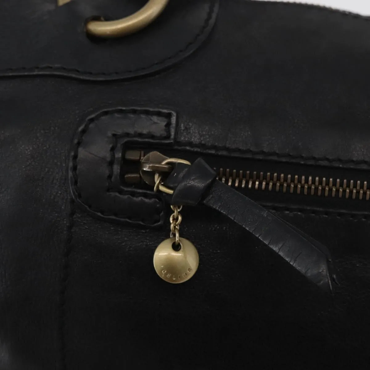 Celine vintage Leather, Black, Leather, Handbag