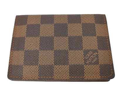 Louis Vuitton Slender Damier, Brown, Canvas, Wallet