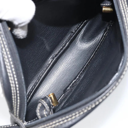 Christian Dior CD Shoulder bag Leather, Navy, Leather, Shoulder Bag