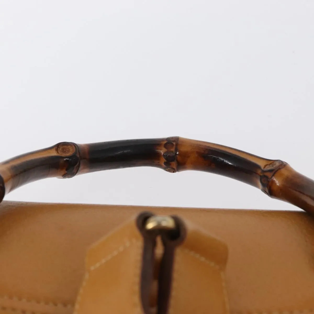 Gucci Vintage Bamboo Leather, Brown, Leather, Backpack