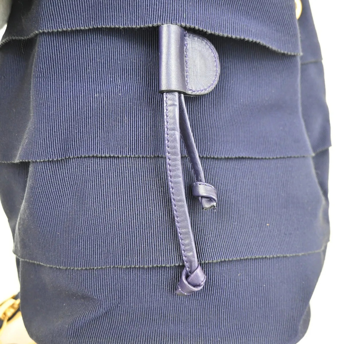 Salvatore Ferragamo Vara Chain Canvas, Purple, Canvas, Backpack