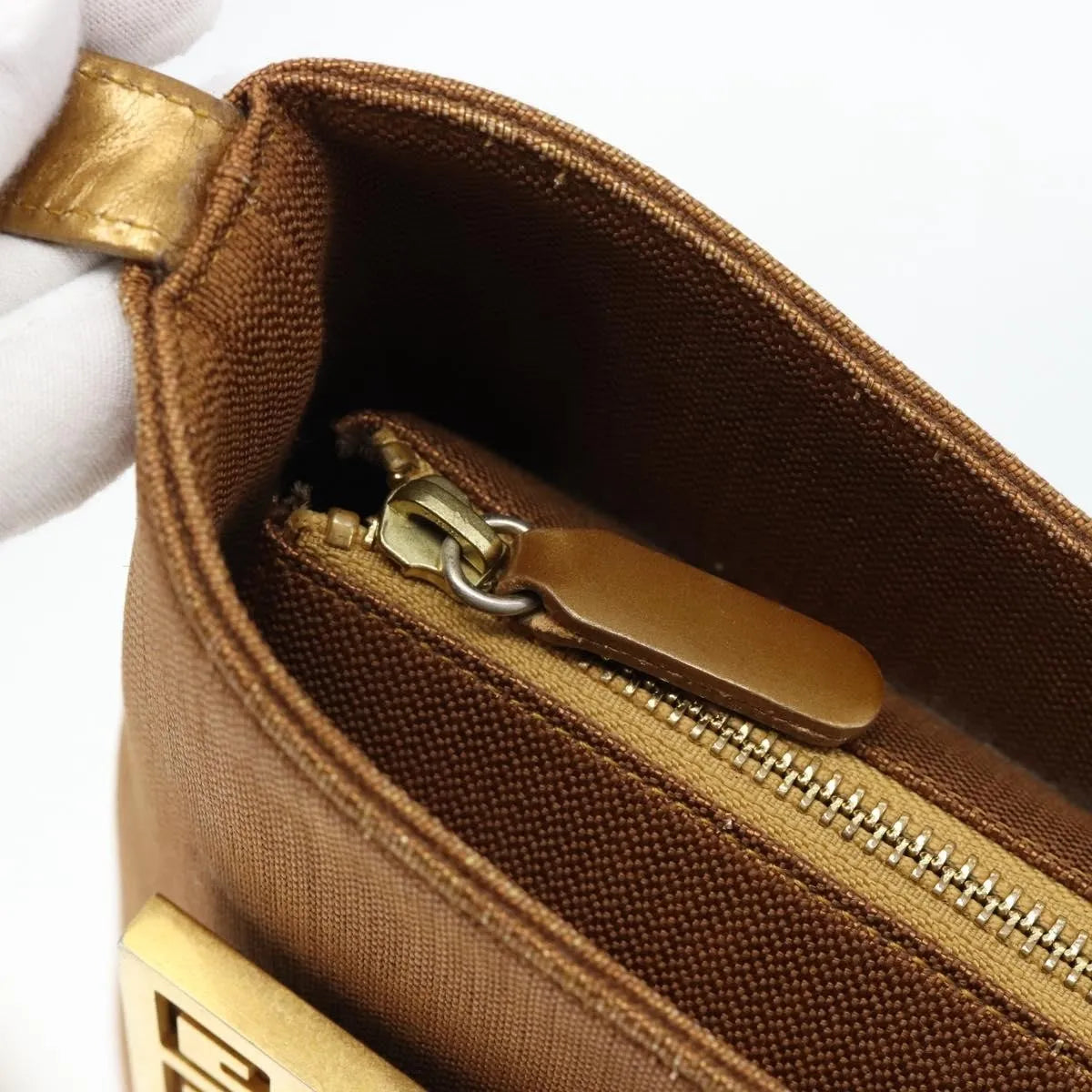 Givenchy Vintage 4G Canvas, Brown, Canvas, Shoulder Bag