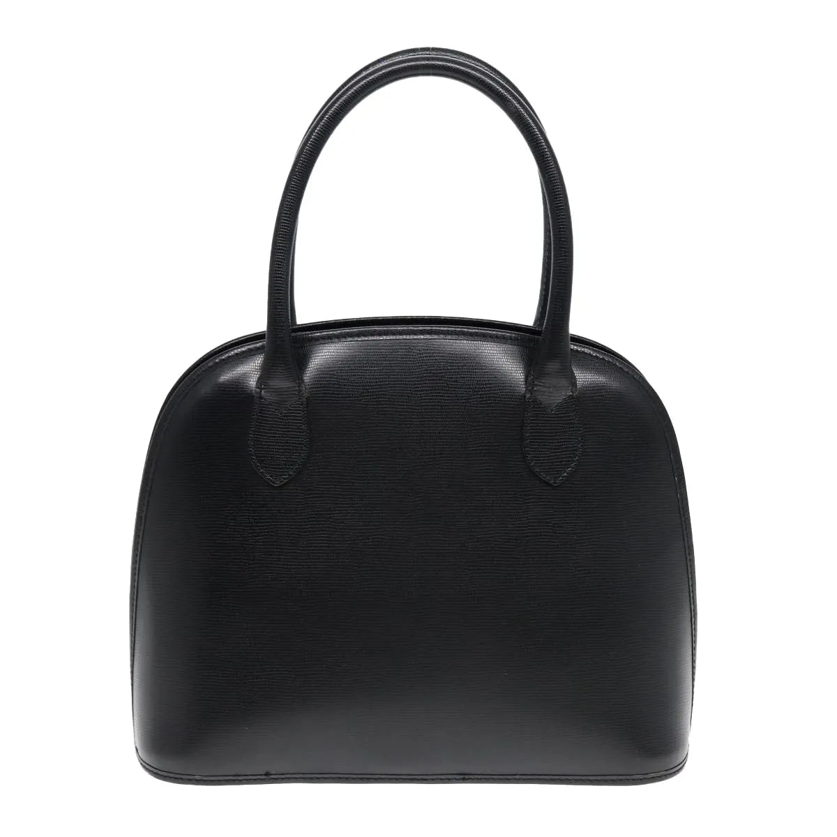 Celine Circle Logo Leather, Black, Leather, Handbag