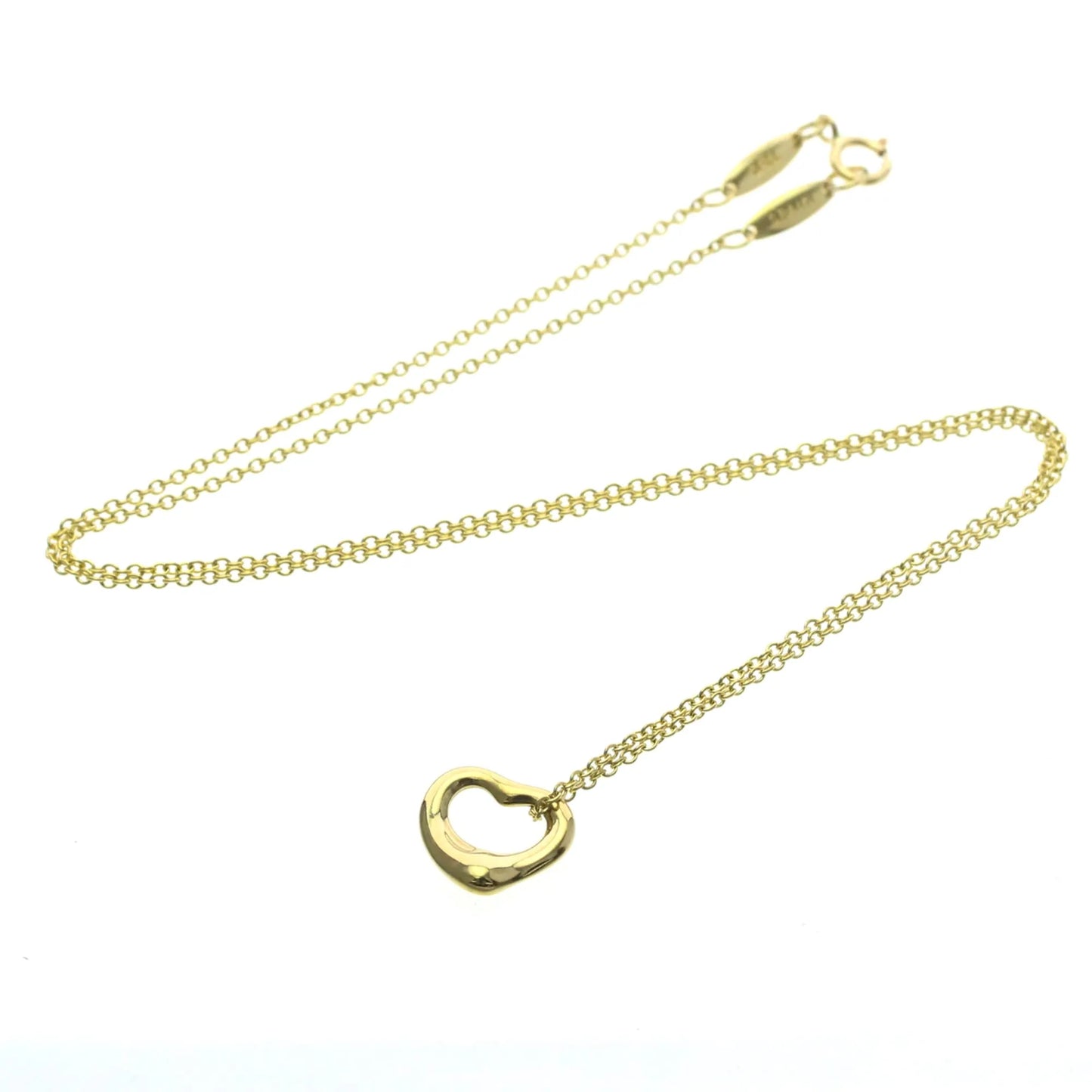 Tiffany & Co. Elsa Peretti Open Heart Pendant 18K Yellow Gold, Gold, Yellow Gold, Necklace